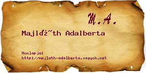 Majláth Adalberta névjegykártya